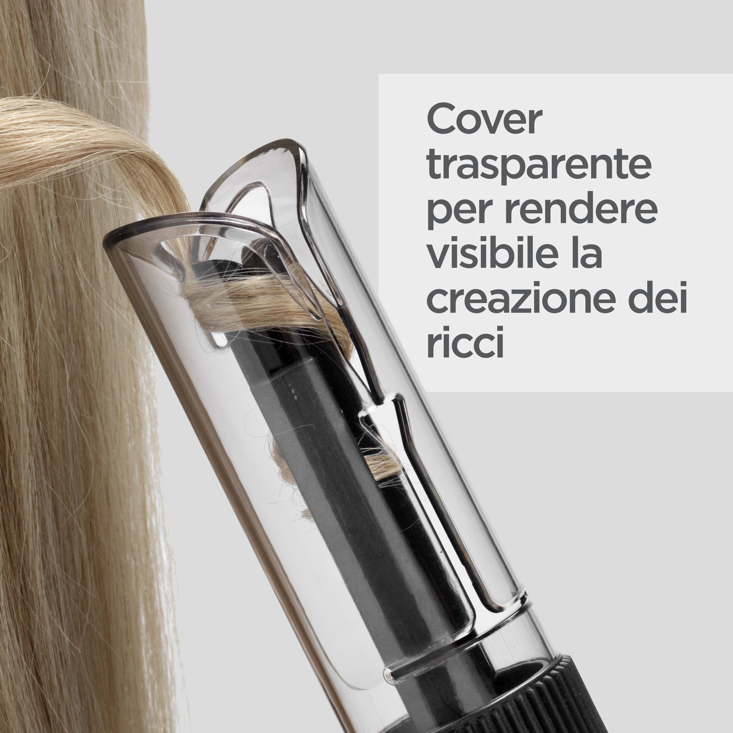 Cover trasparente per rendere visibile la creazione dei ricci